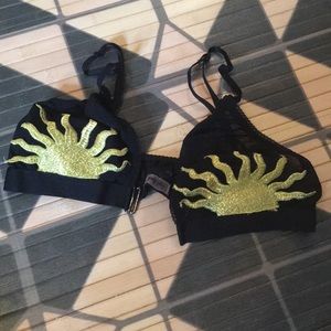 Nasty Gal Sun Embroidered Bralette Front